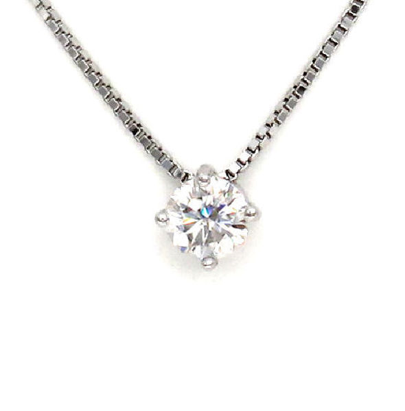 Picture of 5mm Moissanite 925 Sterling Silver Necklace For Women