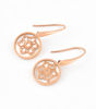 Picture of Flower of David pearl earrings (stainless steel)