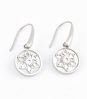 Picture of Flower of David pearl earrings (stainless steel)