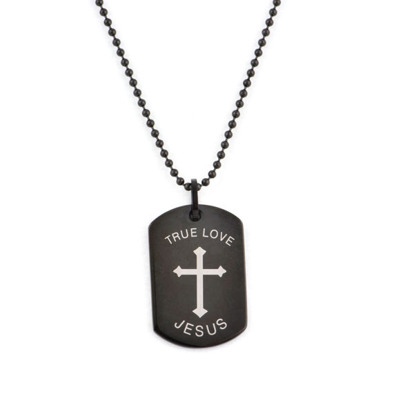Picture of "True Love Jesus" Dog Tag Necklace