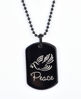 Picture of JM Dog Tag Necklace: Stainless Steel "Peace"
