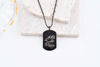 Picture of JM Dog Tag Necklace: Stainless Steel "Peace"