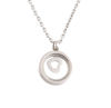 Picture of JM Moving Heart Stainless Steel Pendant Necklace