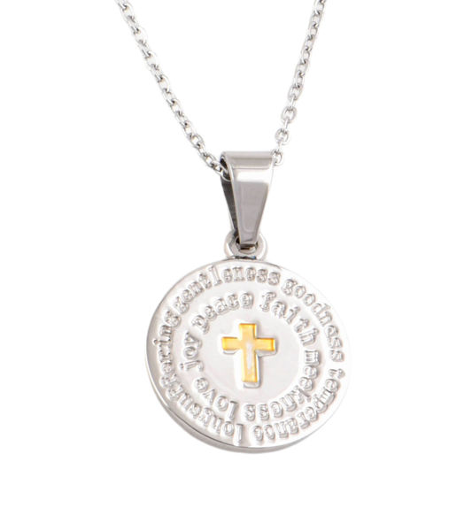 Picture of JM Holy Spirit Fruit Round Necklace (Stainless Steel)