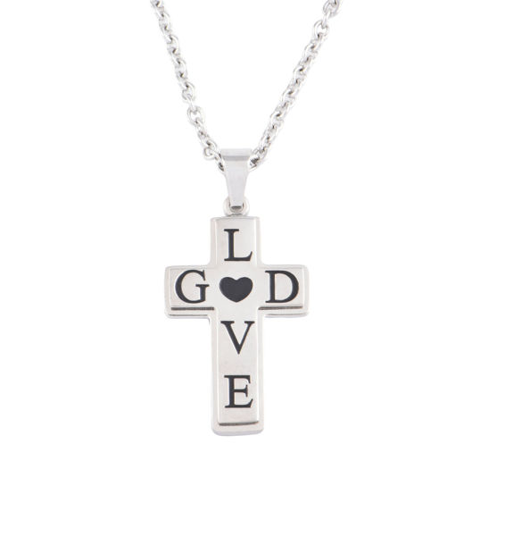 Picture of JM "God Love" Double Layer Cross Necklace