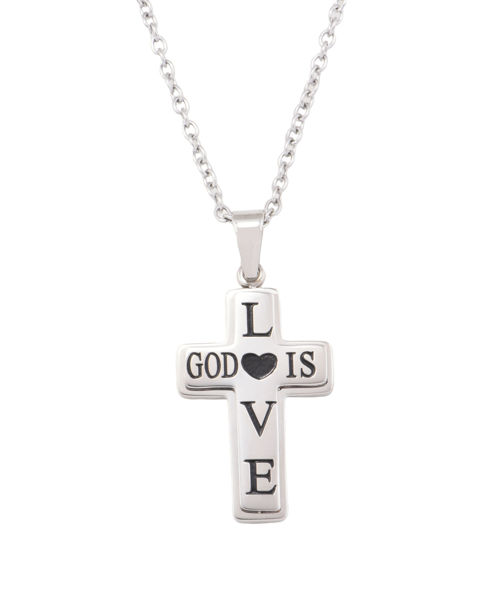 Picture of JM "God Is Love" Double Layer Cross Necklace