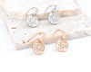 Picture of Flower of David pearl earrings (stainless steel)