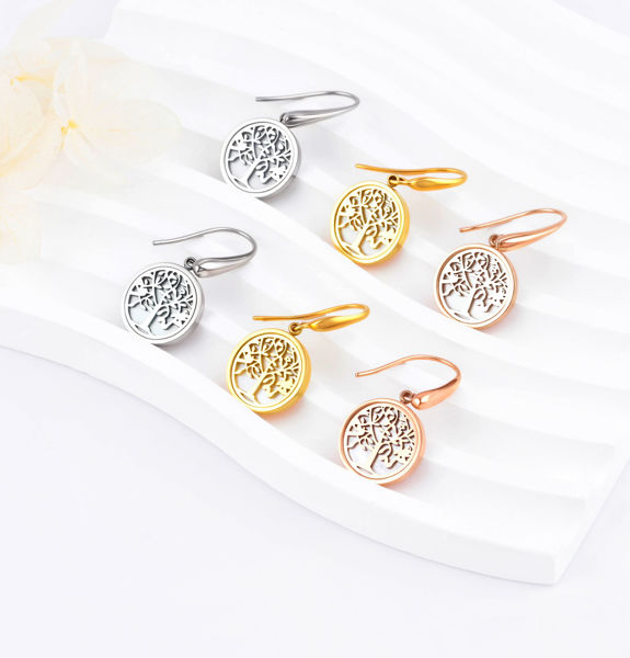 Picture of The Pearl of the Tree of life earrings(Stainless steel)