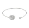 Picture of Silver Tone Anti-fatigue Health Magnetic Tree of Life Surgical Steel Cuff Bangle