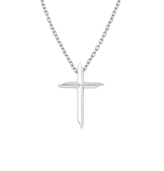 Picture of Tiny Cross with CZ Necklace