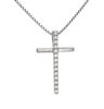 Picture of Moissanite Stone silver cross Necklace
