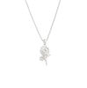 Picture of Rose Mark 925 Sterling Silver Cultivated Diamond Rose Necklace - 45CM