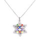 Picture of 12 Color Gemstone Star of David Priest Brand Necklace