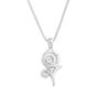 Picture of Rose Mark 925 Sterling Silver Cultivated Diamond Rose Necklace - 45CM