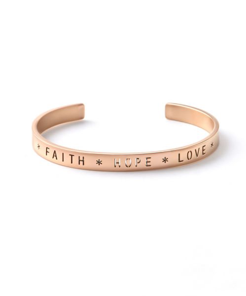 Picture of Steel with Bible Verse Blessing Cuff
