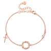 Picture of JM Thorn Cross with Love Bracelet (Brass)-40cm+5cm