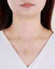 Picture of JM 925 sterling silver bead with marquise cross necklace. (40+5CM)